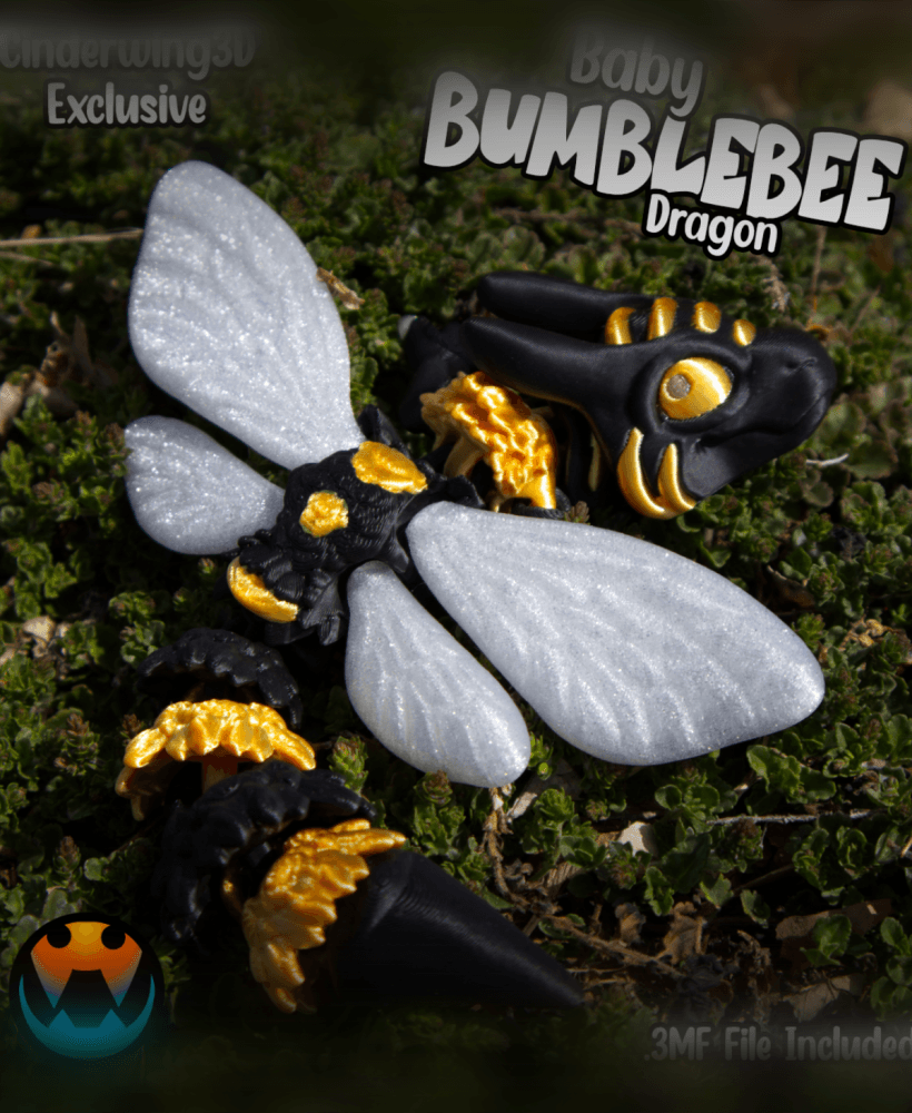 Baby Bumblebee Dragon 3d model