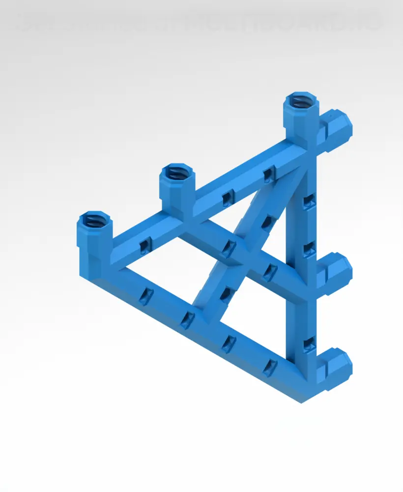 6x6 MU Bracket - Bolt-Locked Inserts 3d model