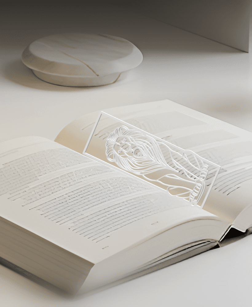 Lion Bookmark, Gift Idea 3d model