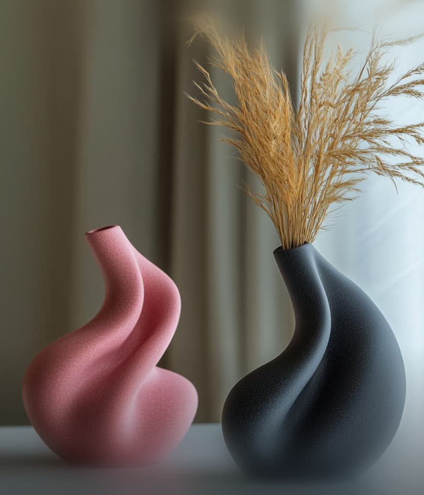 Eleganza Twist Vase Set – Bold, Fashion-Forward Decor for Modern Interiors 3d model