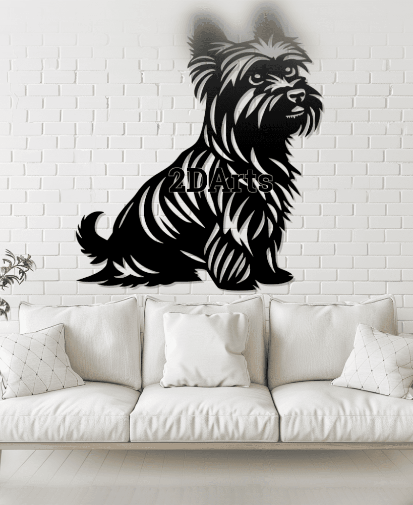 Yorkshire Terrier 2D Wall Art/Window Art 3d model
