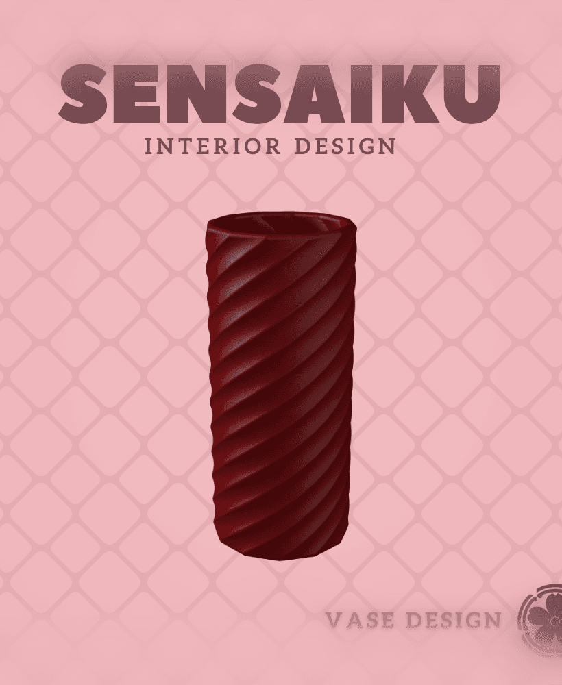 239. Cylinder - V191 - Twist and Taper Custom Vase Design - Ikebana Home Decoration 3d model