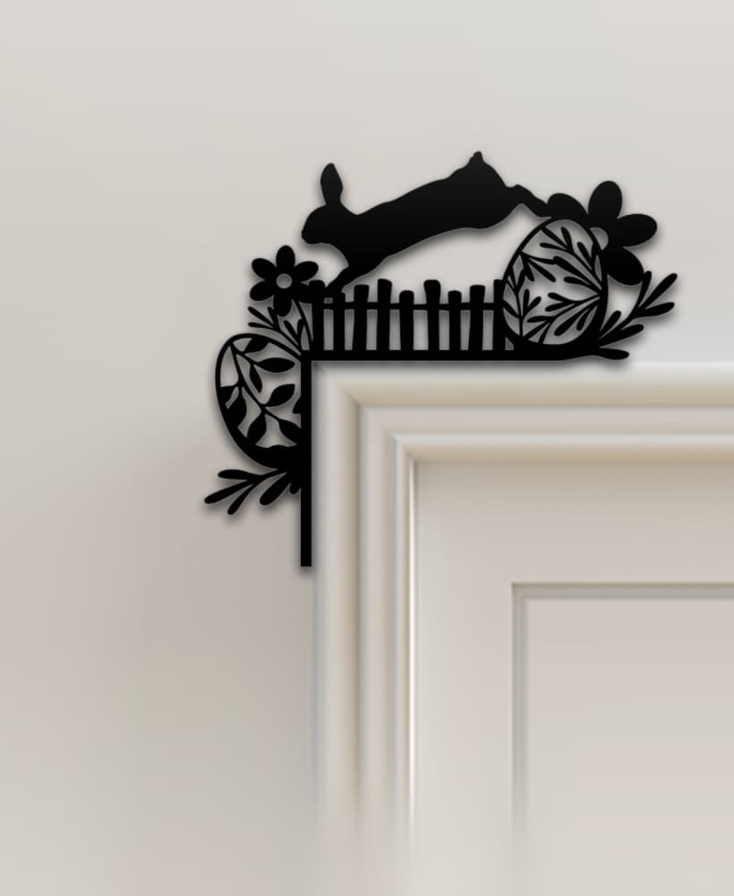 Rabbit Door Corner Decor 3d model