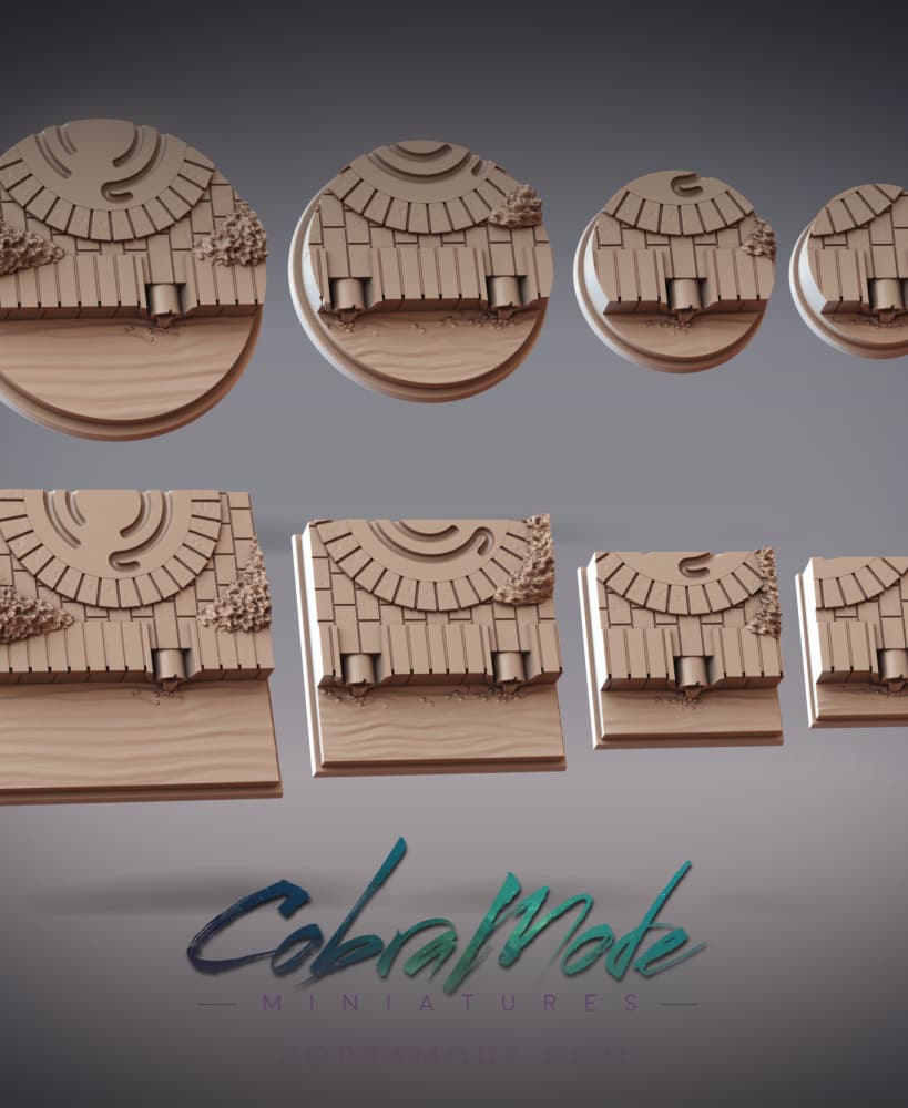 Street and Gutter Base Pack (8pcs) - Round and Square Versions 3d model