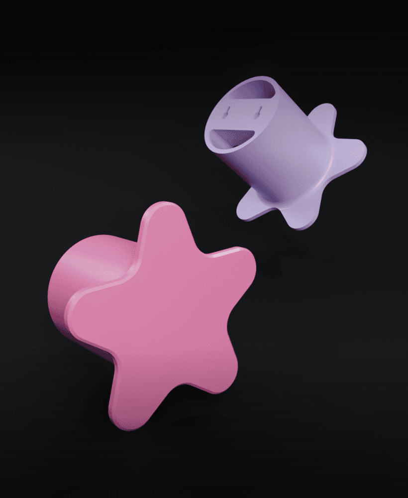 Star-shaped headband hanger 3d model
