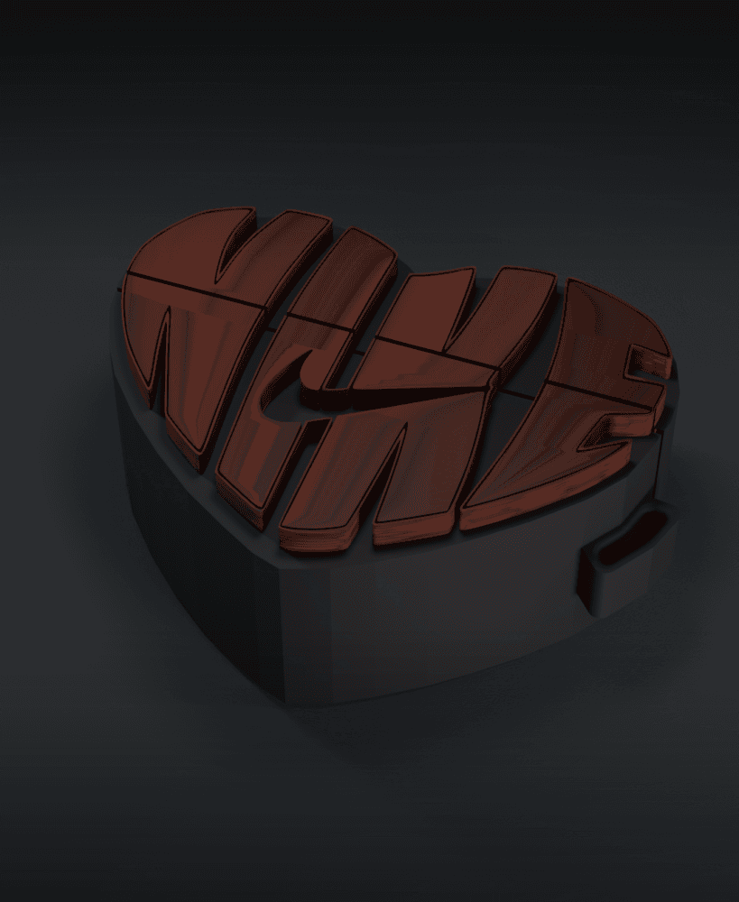 #4 Nike Airpods pro 1/2 case 3d model