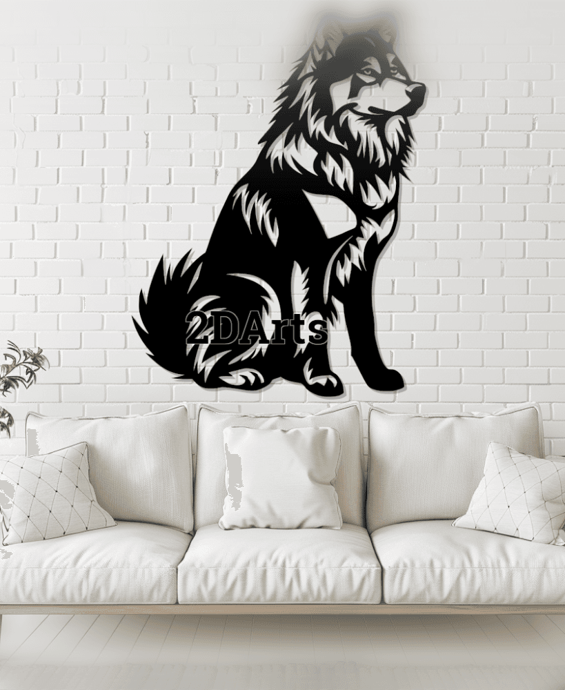 Wolf 2D Wall Art/Window Art 3d model