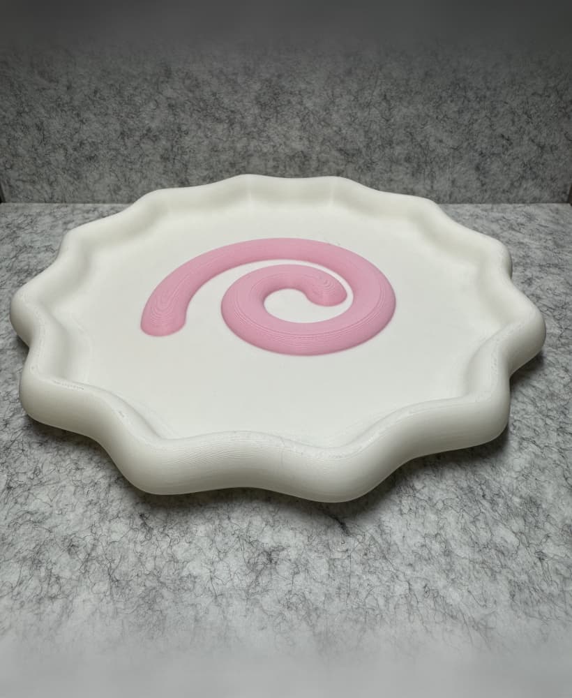 Fishcake Trinket Tray Dish 3d model