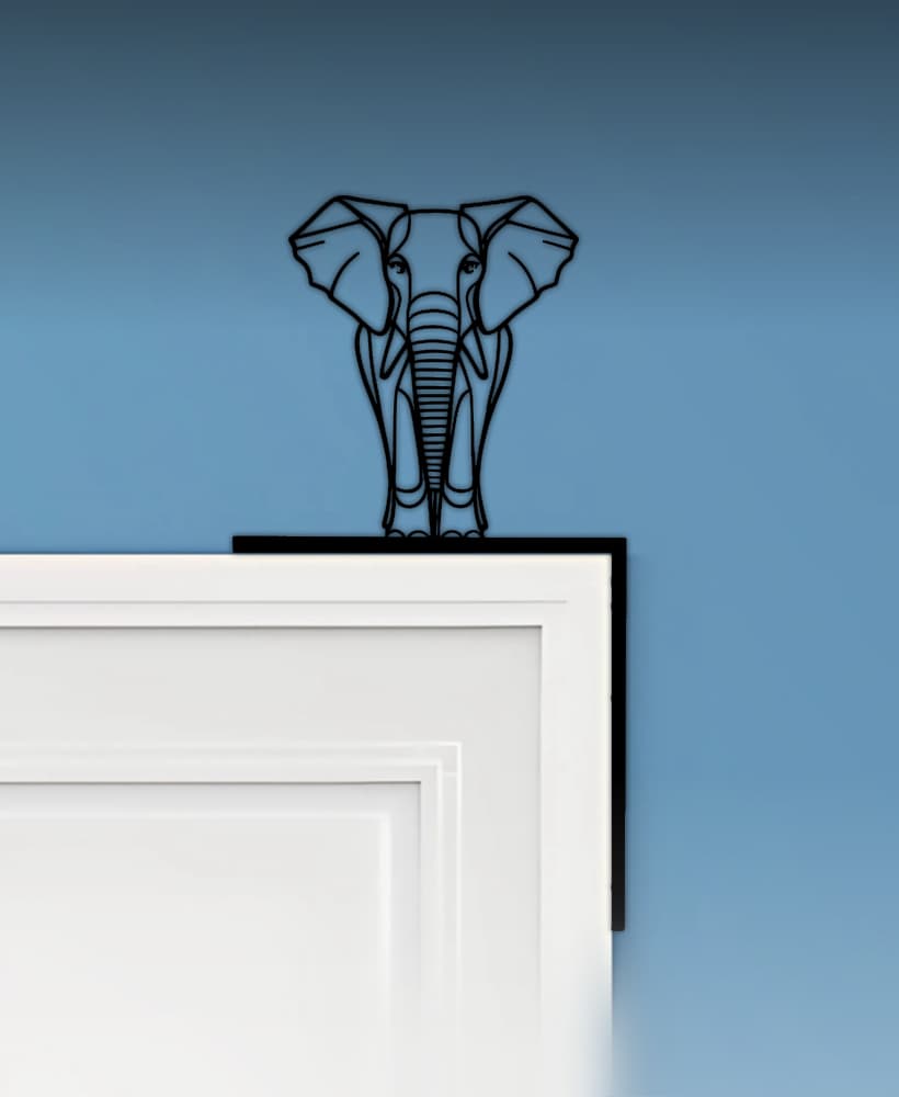Elephant Door Corner Decor 3d model