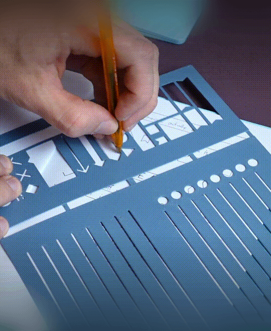 Notebook stencil 3d model