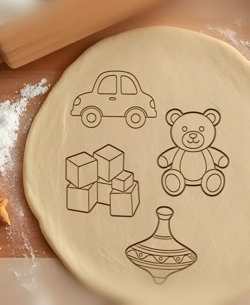 Child Toys Cookie Cutter, Biscuit Cutter 3d model