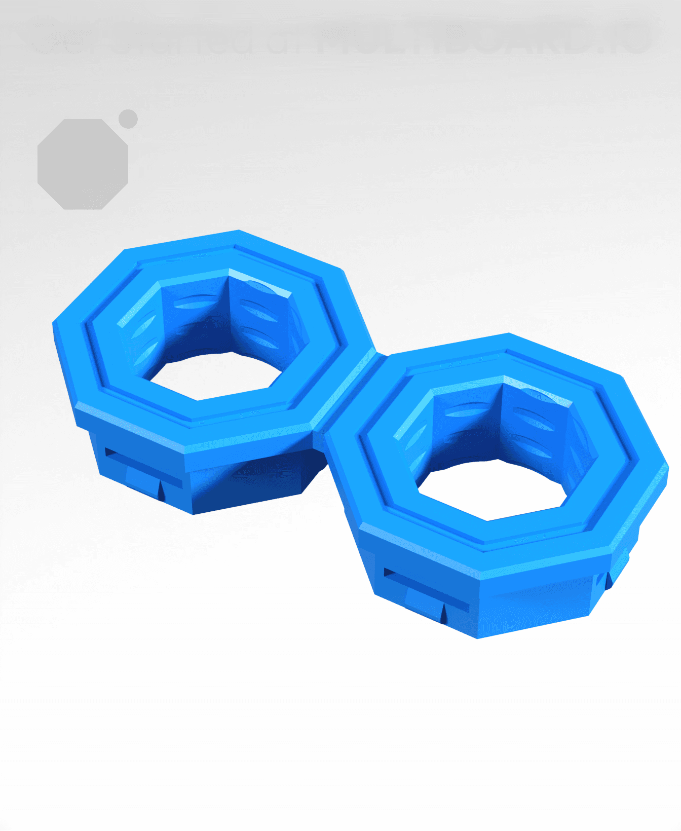 Dual Raised Snap 3d model
