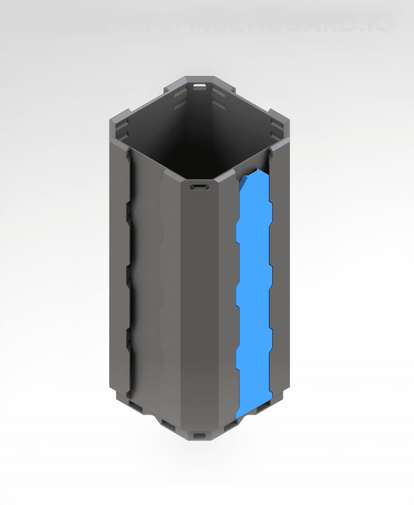 2 LU Bin Fit - OI Cover Locked Lite Rail - (3.5 MU Rail) 3d model