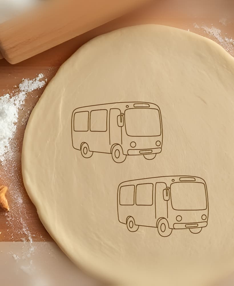 Bus Cookie Cutter, Biscuit Cutter 3d model