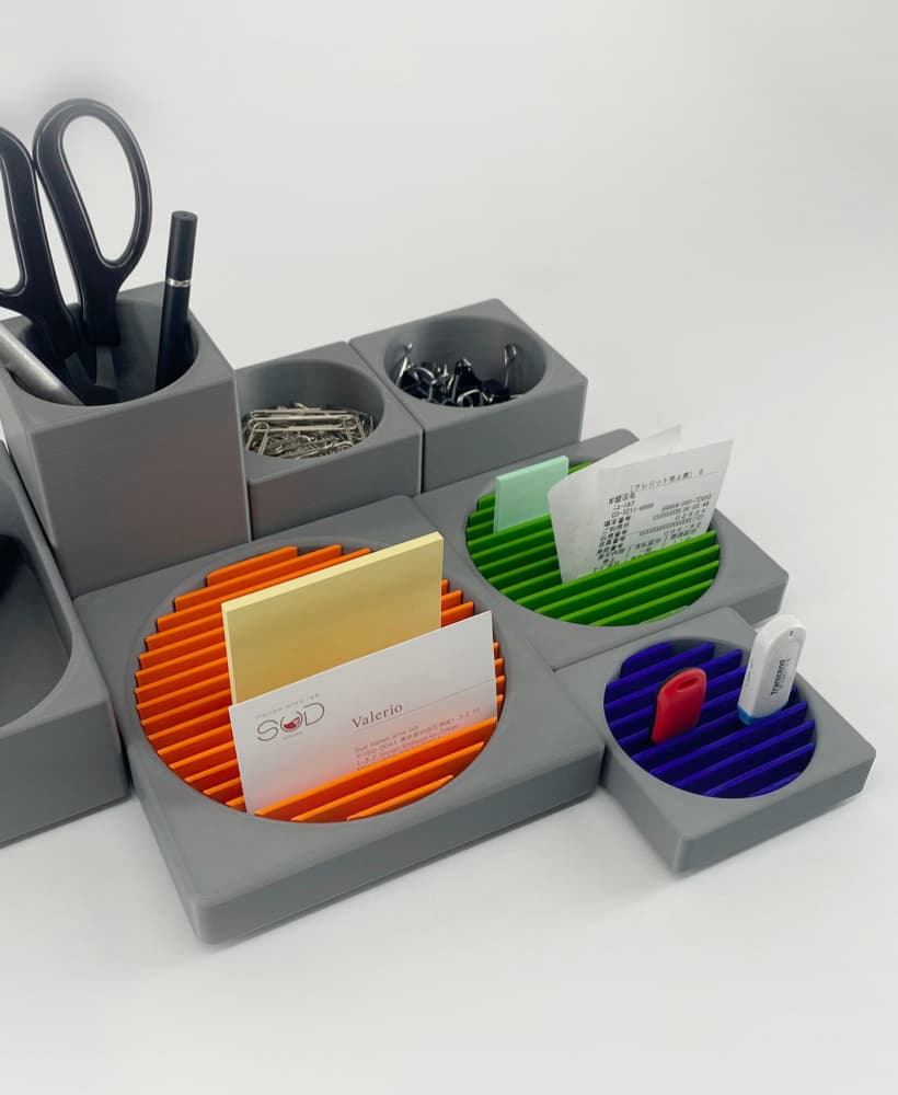 Desk Organizers Modular Stacking Set of Holders and Racks 3d model