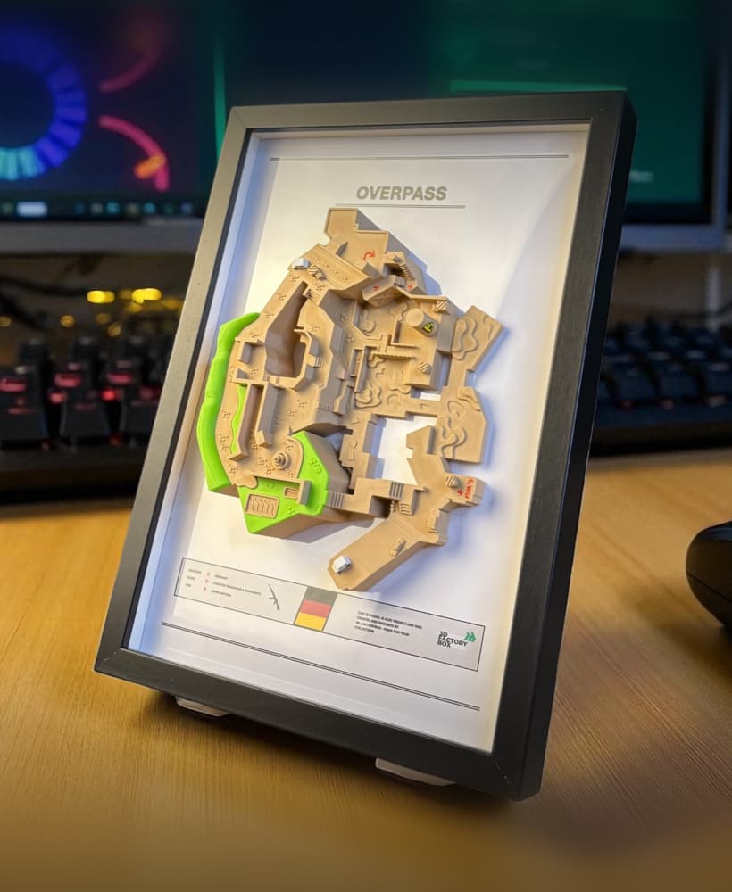 3D Printed Gaming Map - Inspired by "Overpass" - Fan Art 3d model