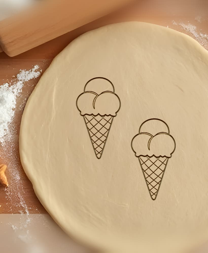 Ice Cream Cookie Cutter, Biscuit Cutter 3d model
