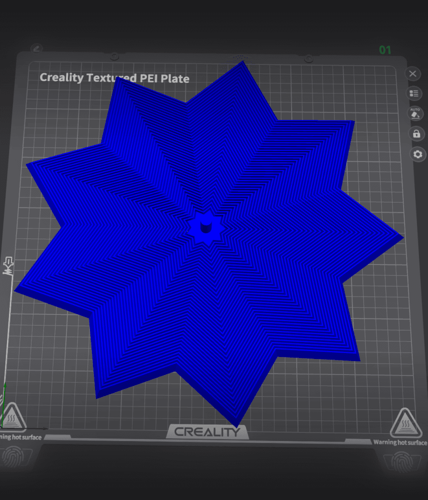 Large Format Fractal Fidget Star V2 with Center Post 3d model