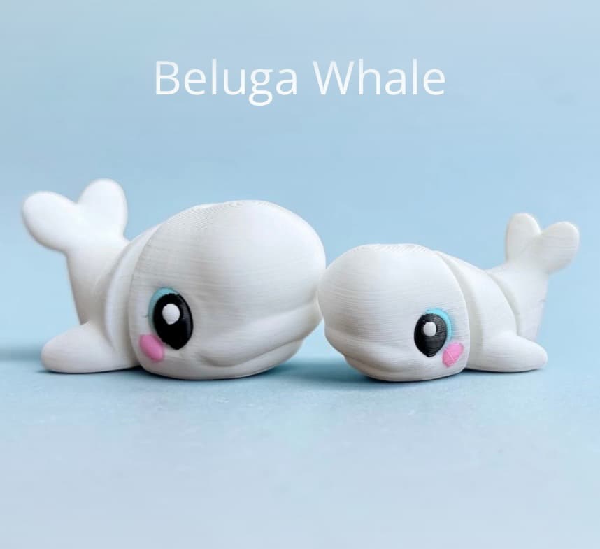 Beluga Whale Flexi 3d model