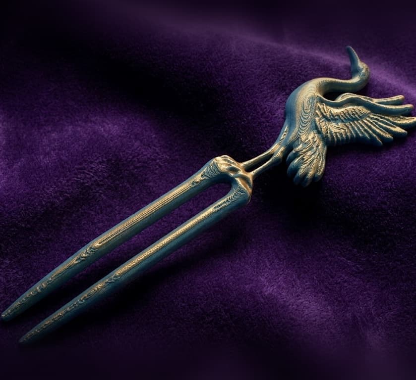 Stork_Hairpin_003.3mf 3d model