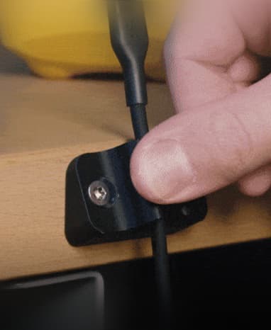 Desk Edge Cable Holder (Print upright, no supports) 3d model