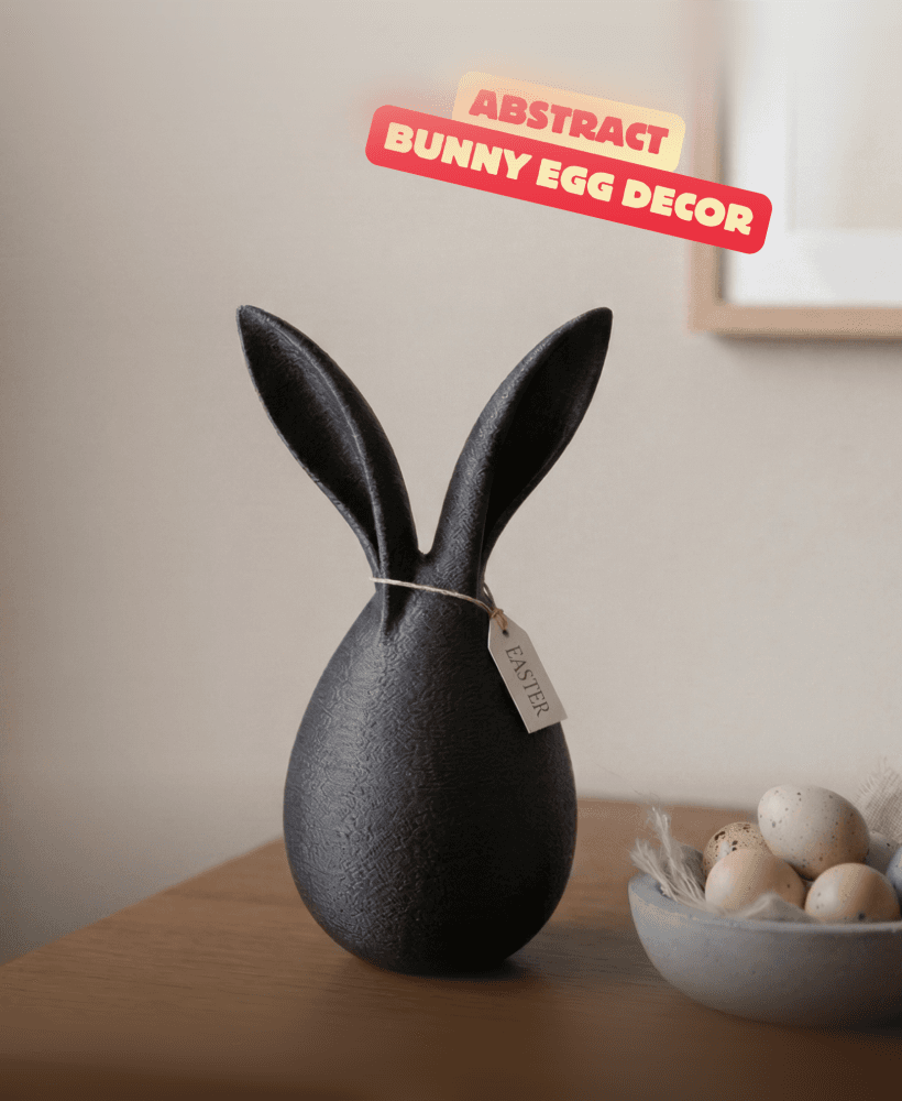 ABSTRACT BUNNY SCULPTURE / ABSTRACT EASTER DECOR / MINIMAL EASTER DECOR / MODERN HOMEDECOR 3d model