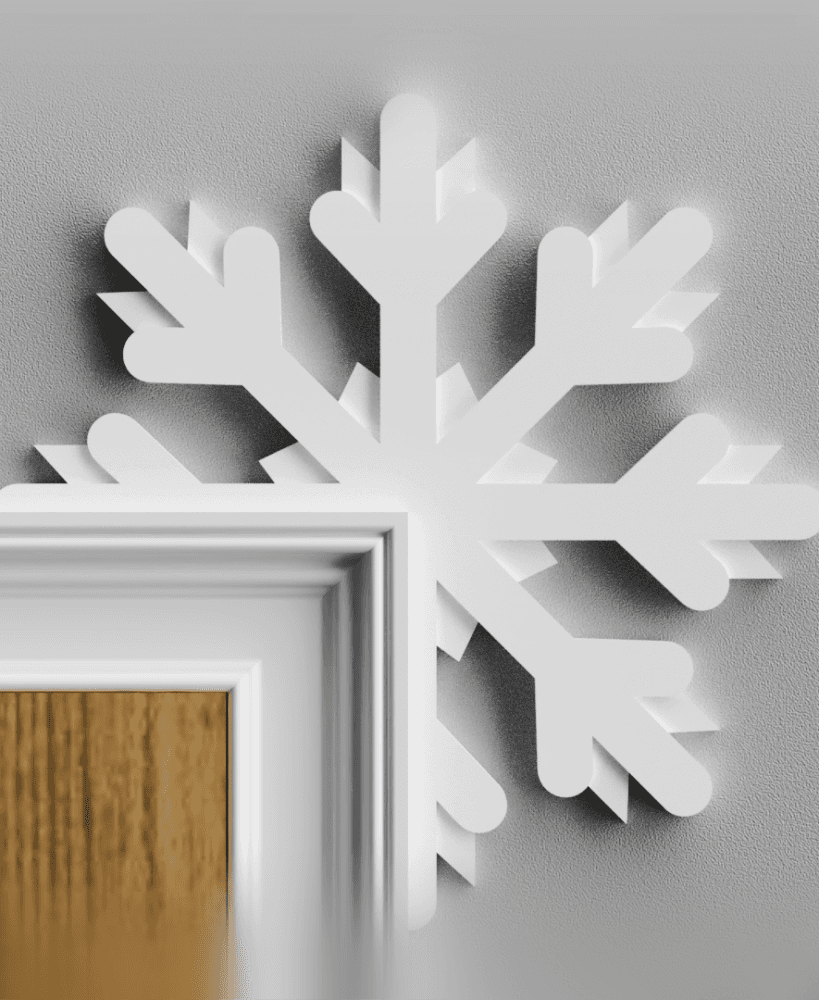 Snowflake Door Topper 3d model