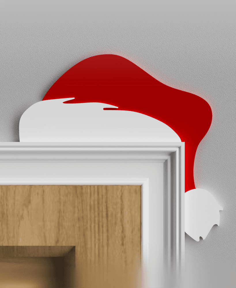 Santa Hat Door Topper 3d model