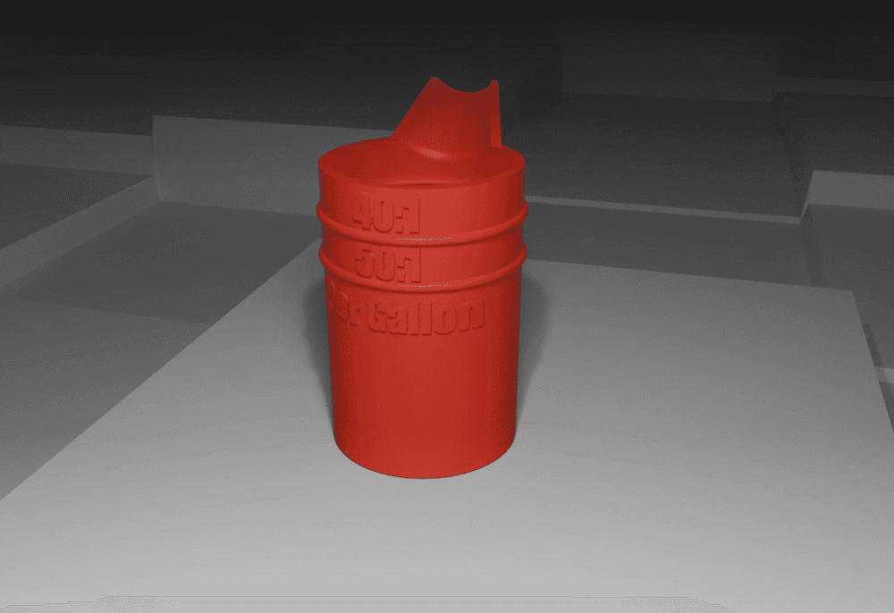 2 Stroke Oil Measuring Cup 3d model