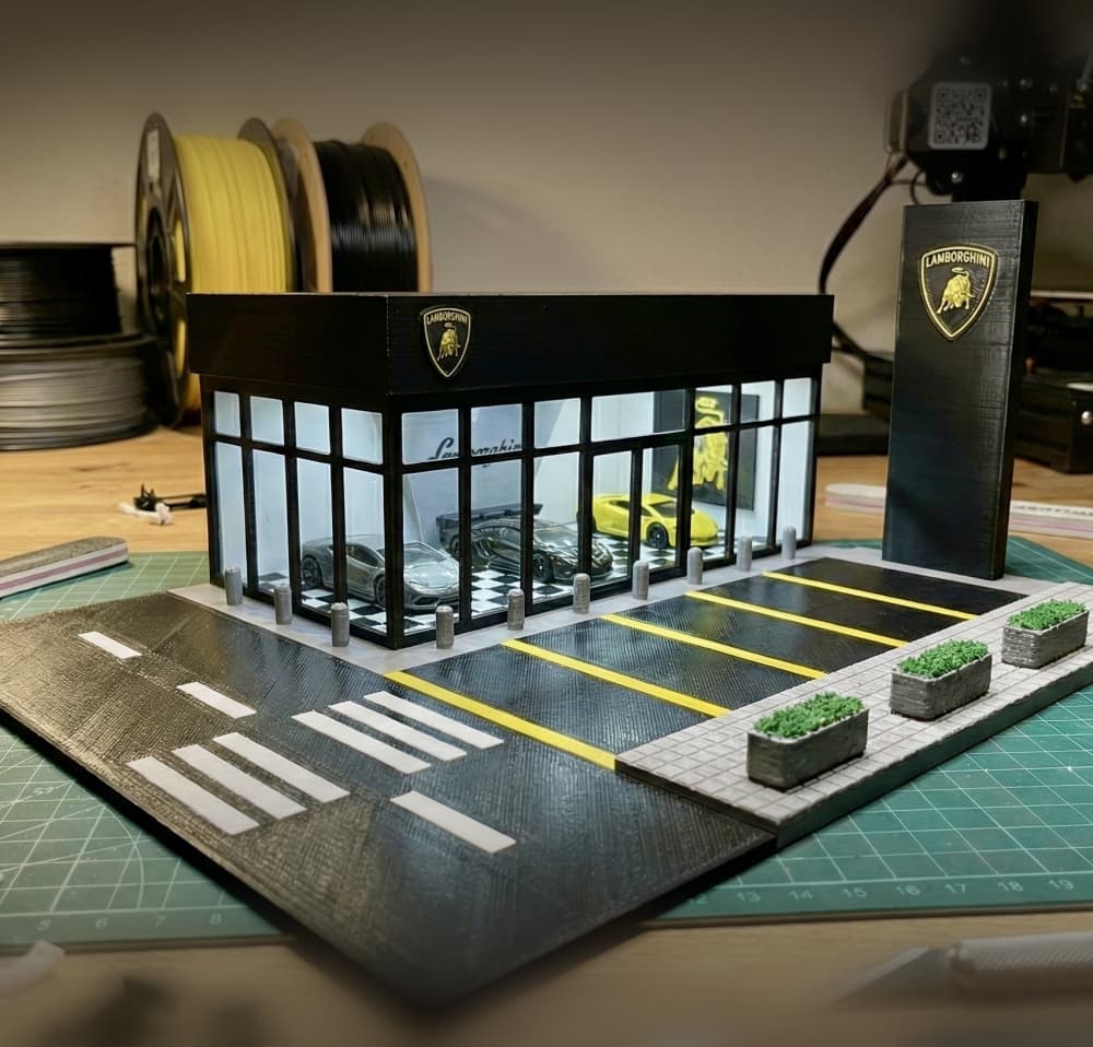The Ultimate 1/64 Supercar Showroom Diorama - Luxury Garage STL Files 3d model