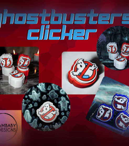 Ghostbusters Clicker Fidget Keychain 3d model