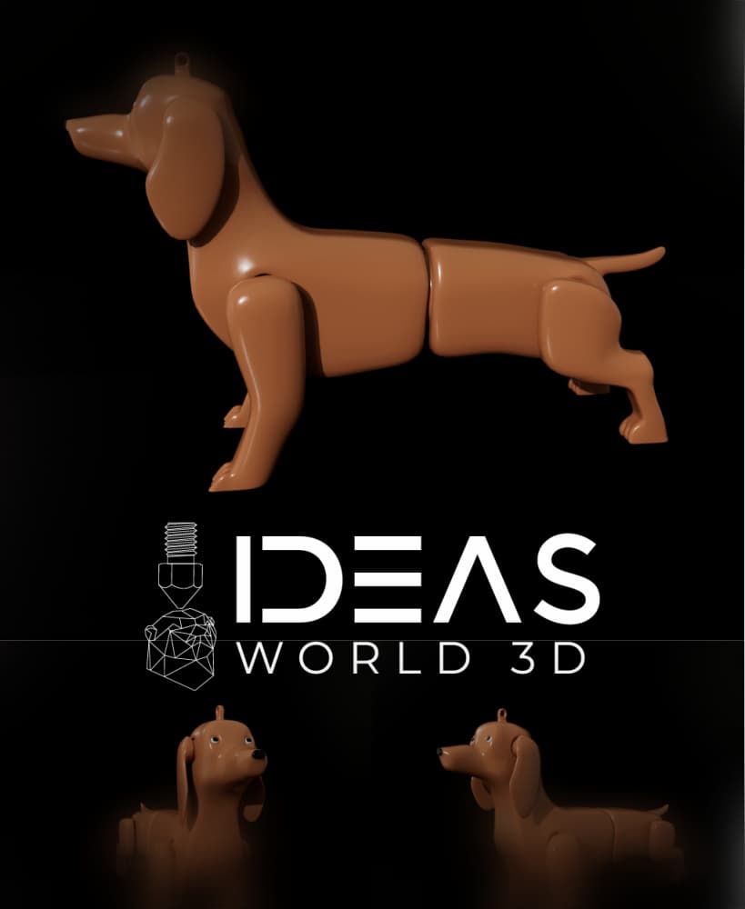 Dog keychain 3d model