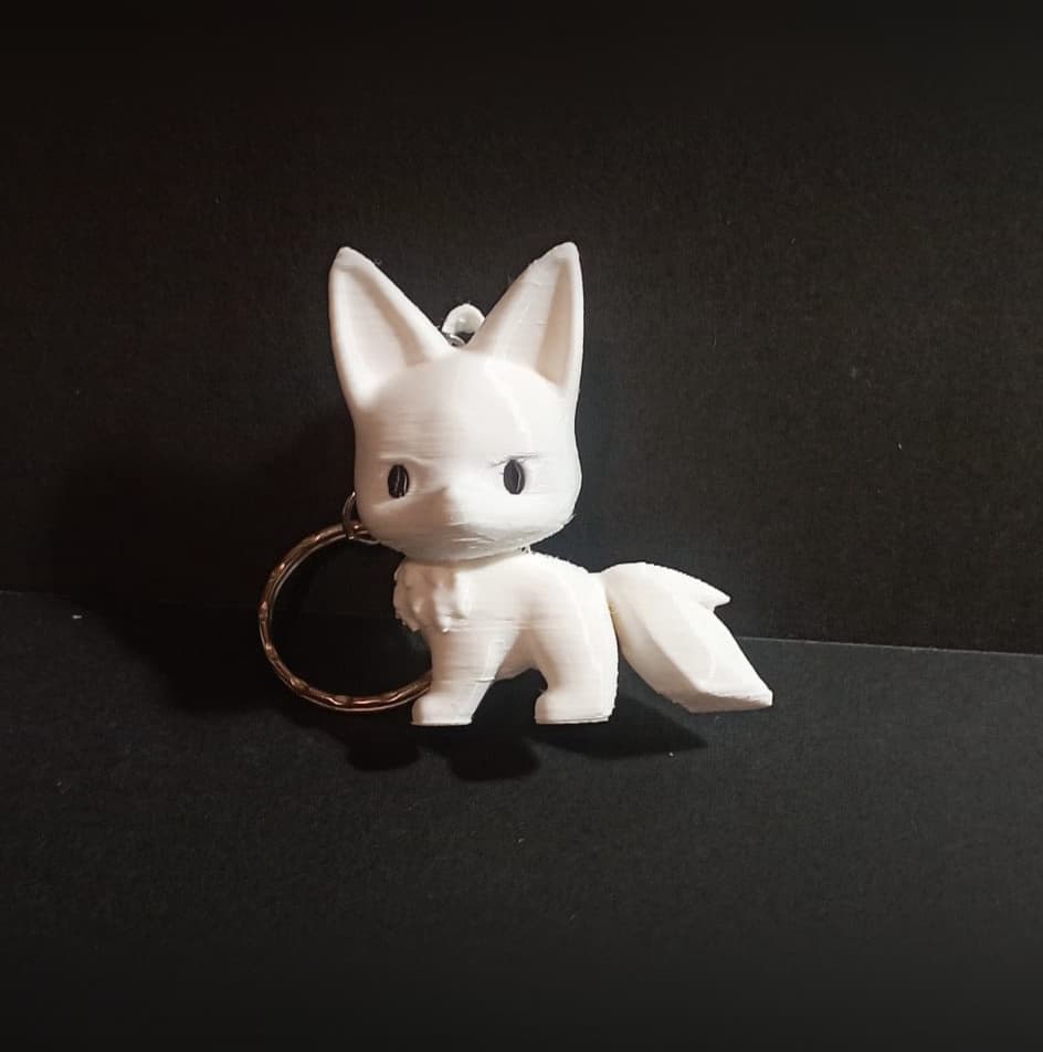 Cute Wolf Keychain 3d model