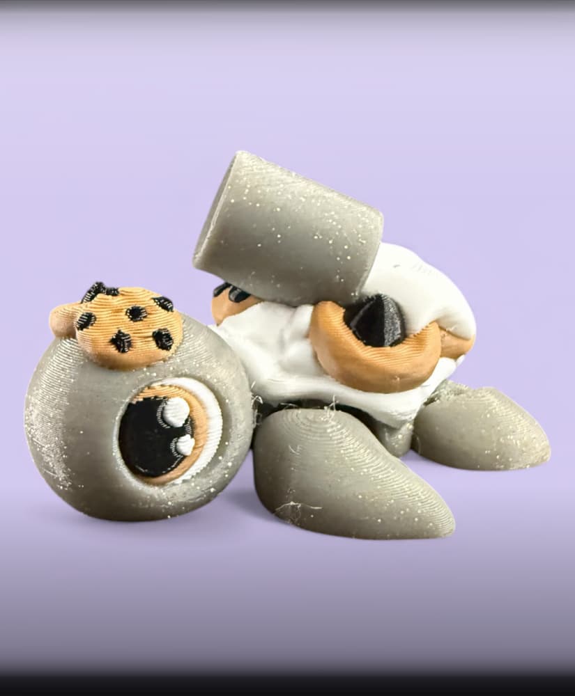 Milk and Cookies Turtle 3d model