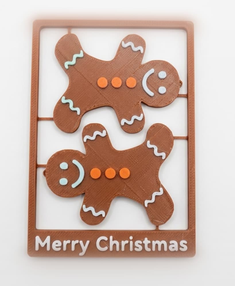 Ginger Bread Man Ornament Card 3d model