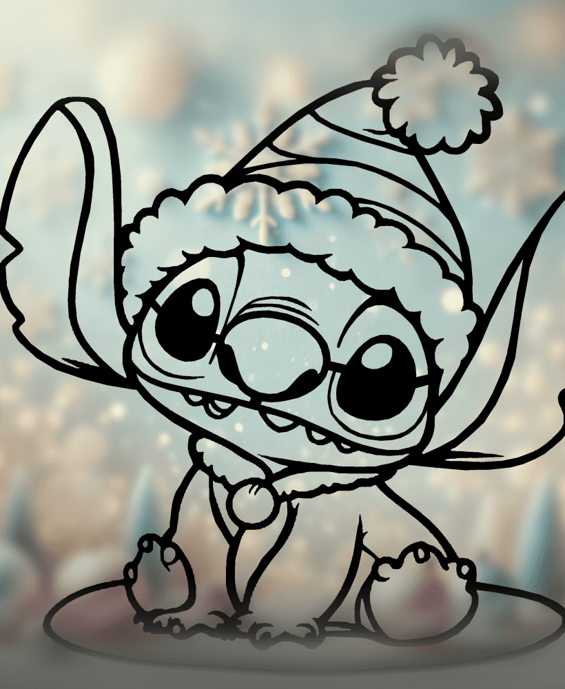 Stitch Christmas Wall Art 3d model