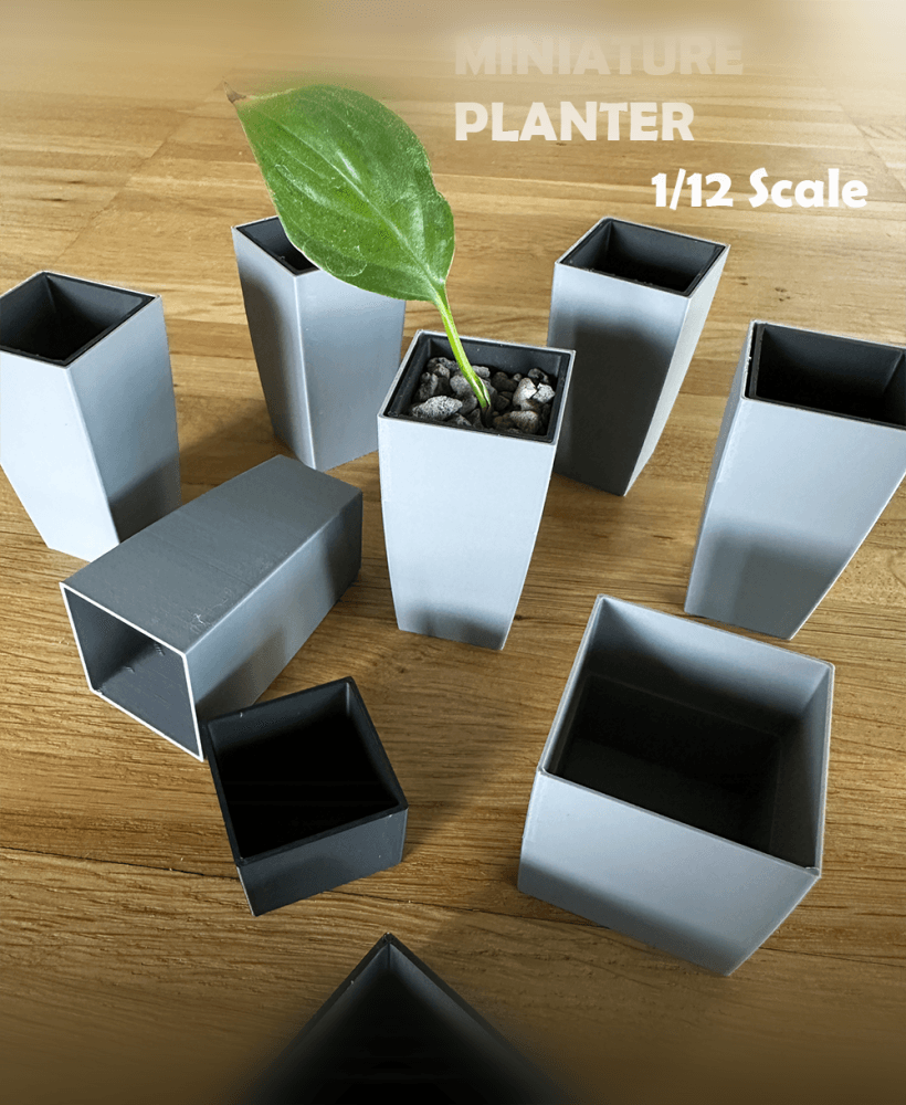 Miniature Planter 1/12 scale 3d model