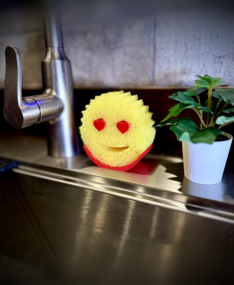 Heart eyes scrub daddy holder 3d model