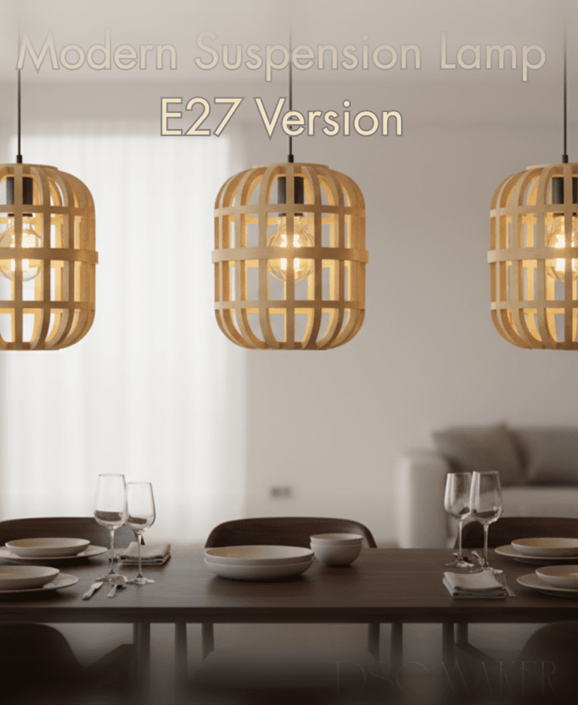 Modern Suspension Lamp E27 3d model