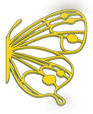 Half Butterfly Bookmark 5.stl 3d model