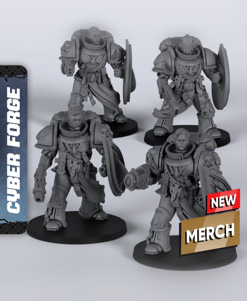 CV Blademasters - With Free Cyberpunk Warhammer - 40k Sci-Fi Gift Ideas for RPG and Wargamers 3d model