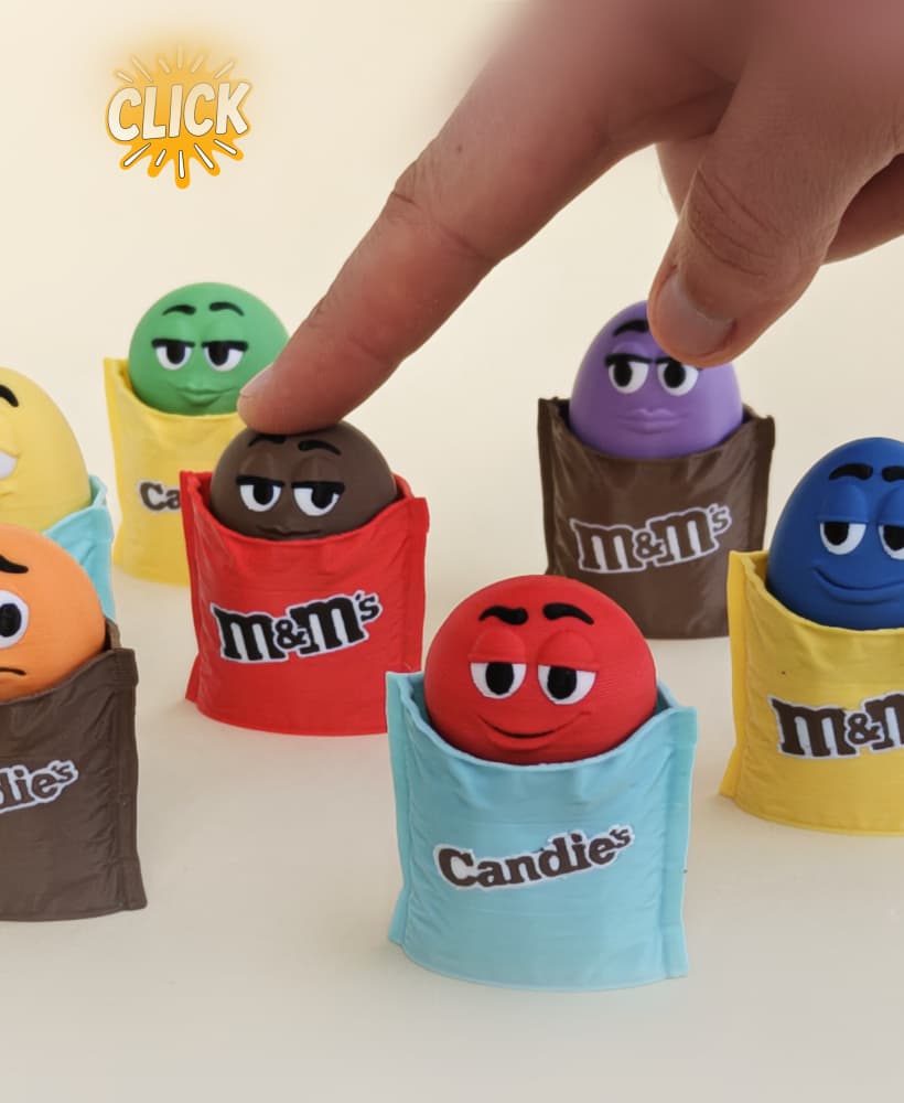 Candy Clicker Characters, Mascot Style Fidget Toy 3d model