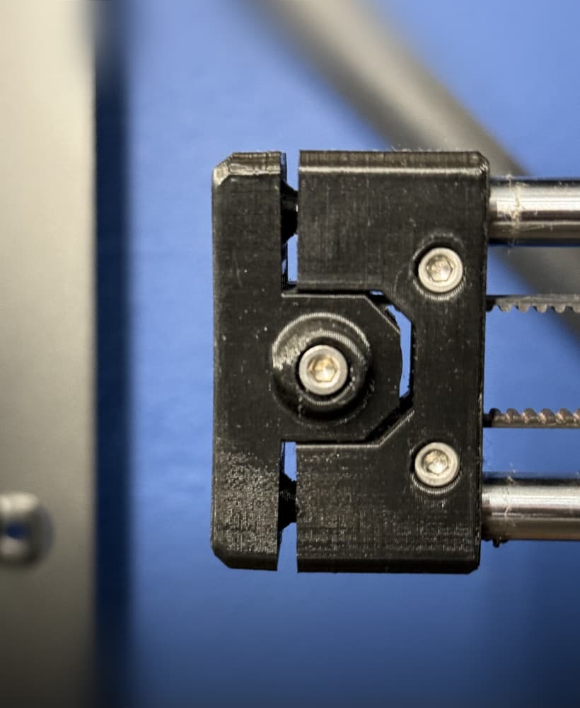 Prusa Mini X End in 2 Parts for better belt tensioning 3d model