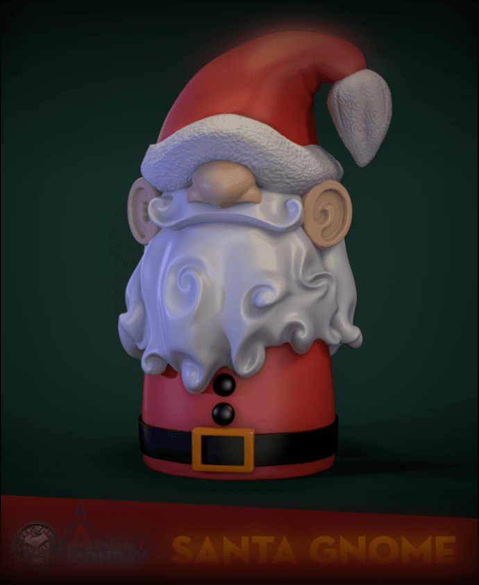 Santa Gnome Ornament 3d model