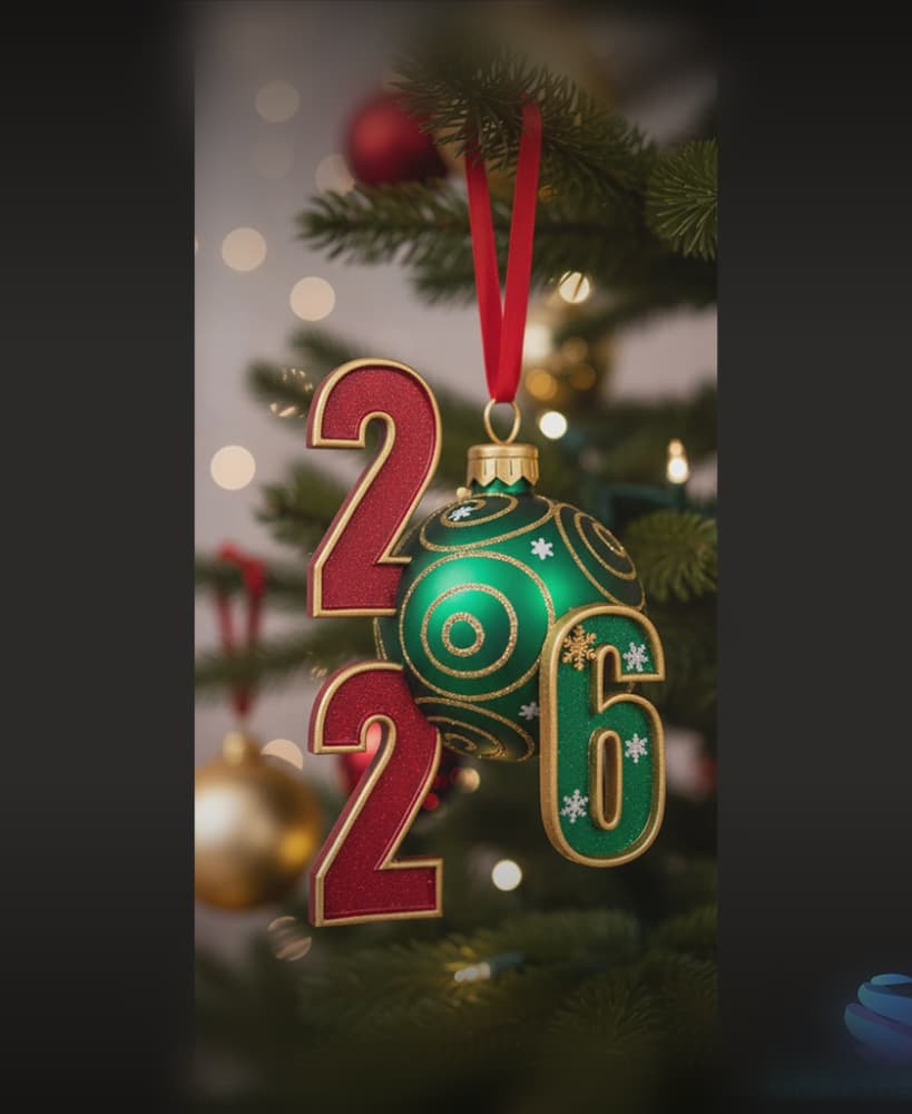 Happy New Year 2026 Wishes, Printable Christmas Decoration 3D Model STL for My Customers 3d model