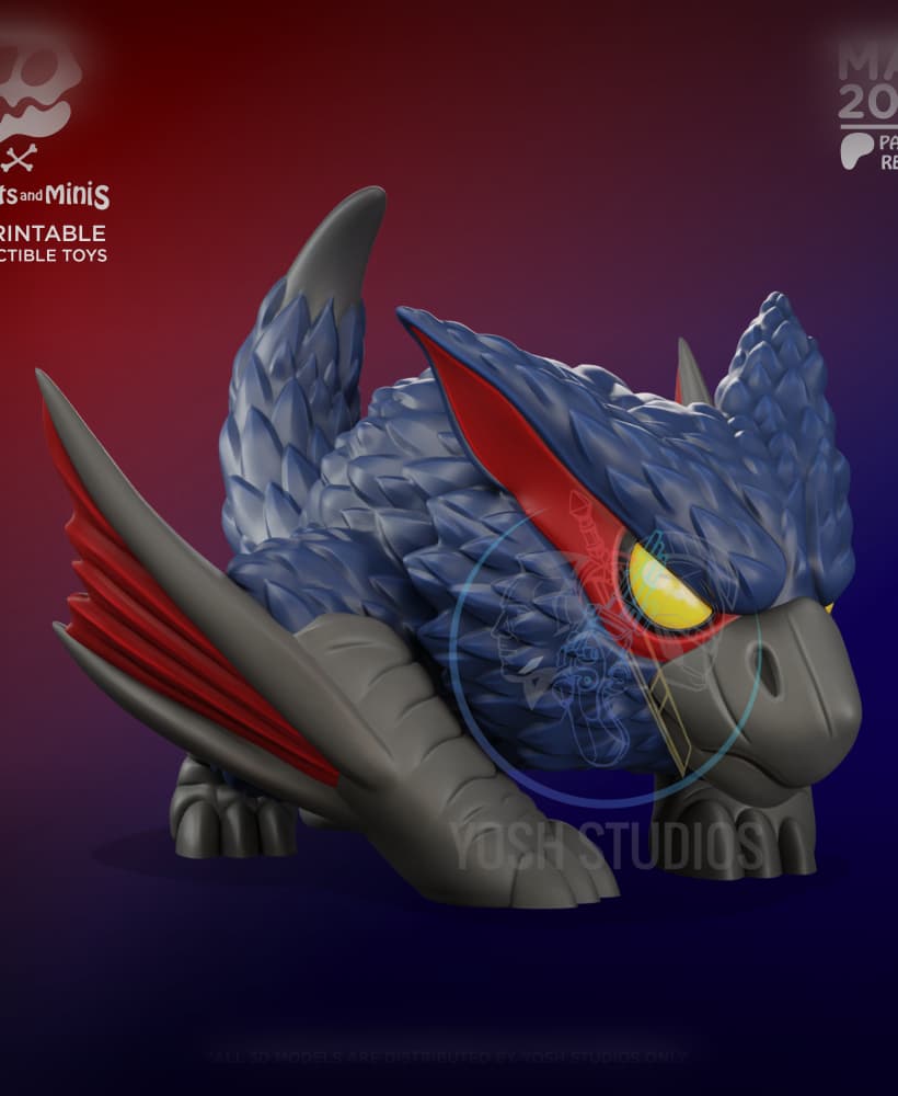 Boney Nargacuga Mini 3D Printer STL 3d model
