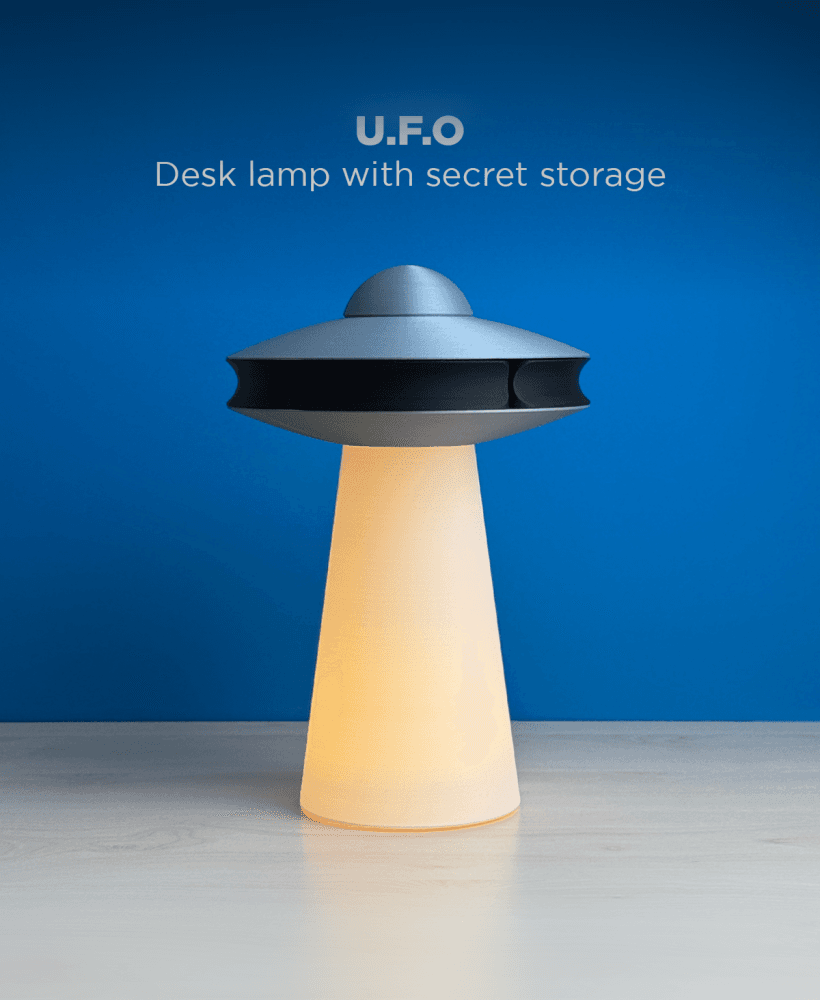 UFO, desk lamp with storage. 3d model
