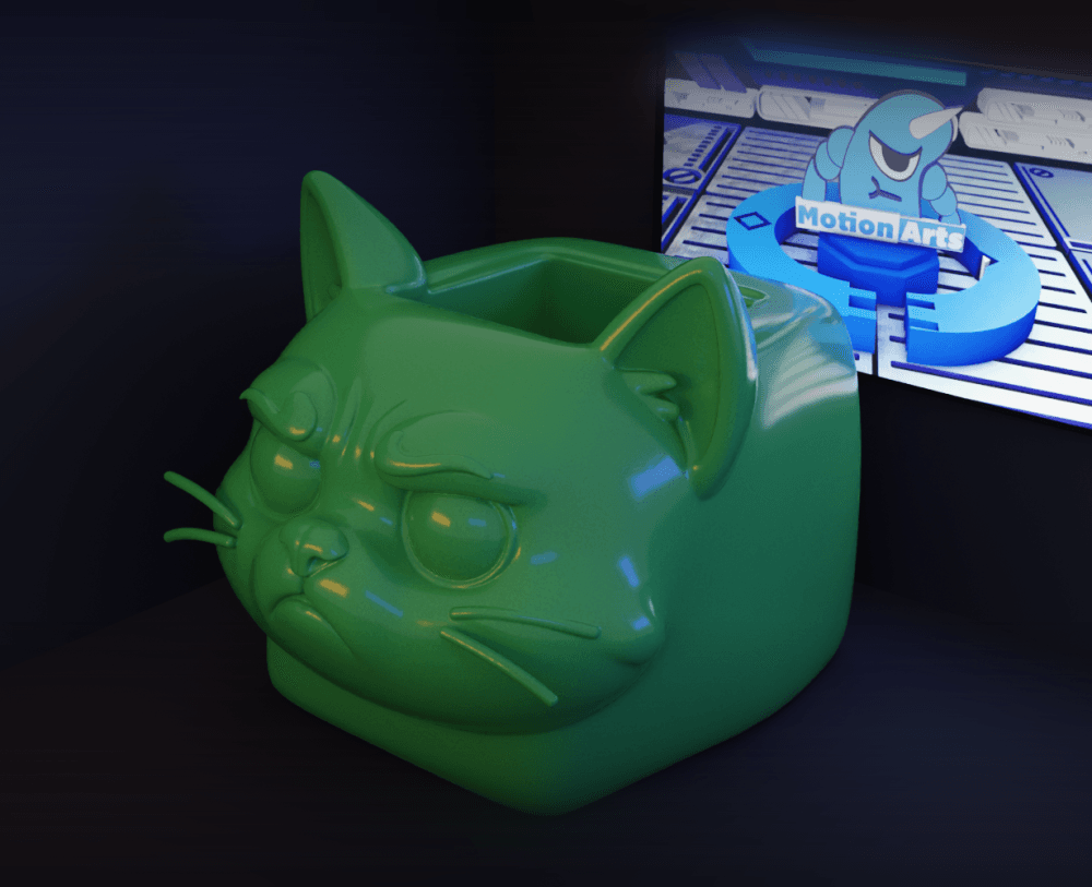 Vaso plantas gato.stl 3d model