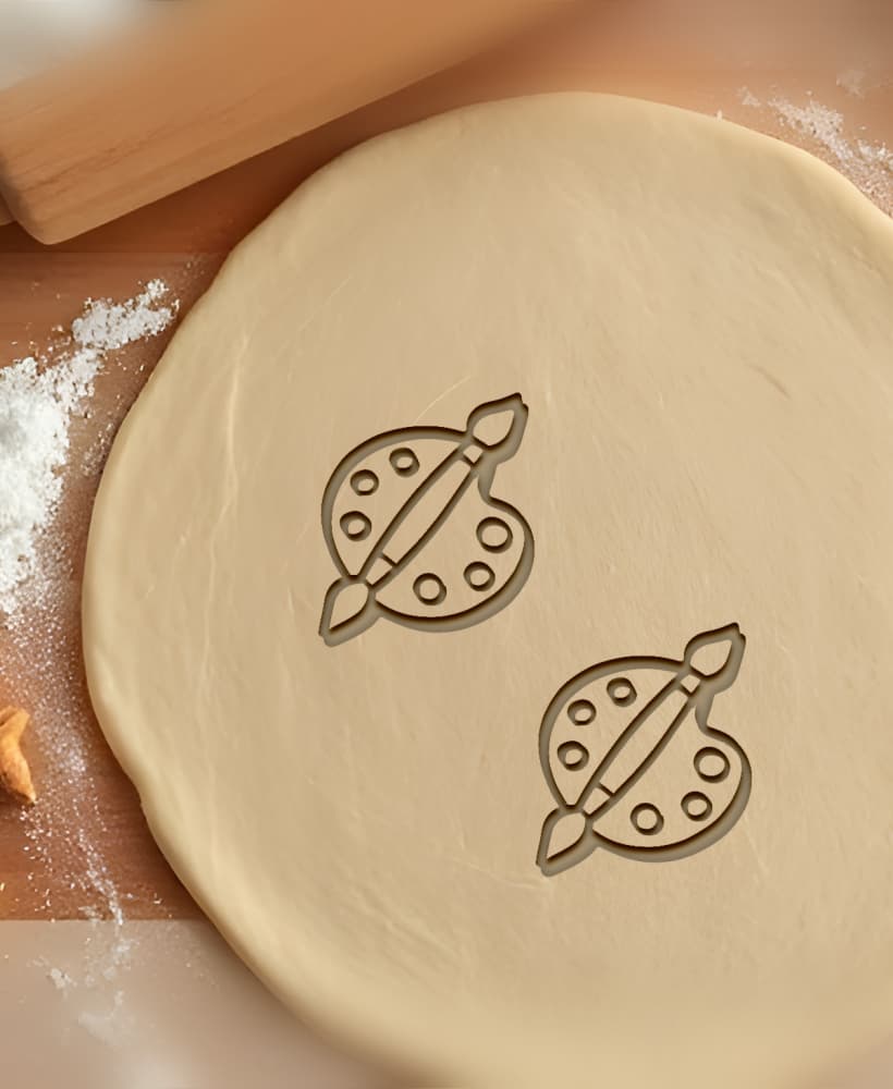 Brush Cookie Cutter, Biscuit Cutter 3d model