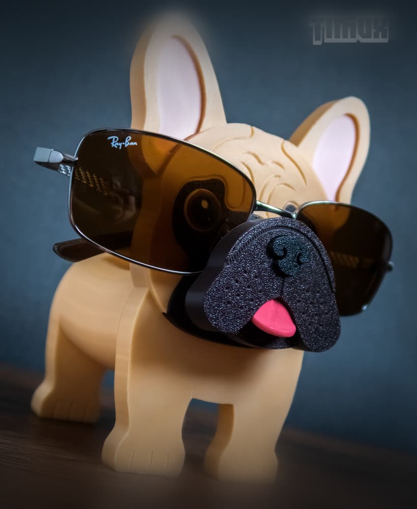 FRENCH BULLDOG GLASSES HOLDER V2 3d model